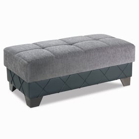 Casamode Ottomanson Molina Grey Convertible Ottoman with Storage