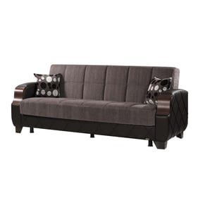 Casamode Ottomanson Molina Grey Convertible Sofabed with Storage