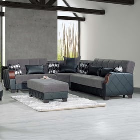 Casamode Ottomanson Molina Grey Sectional with Ottoman