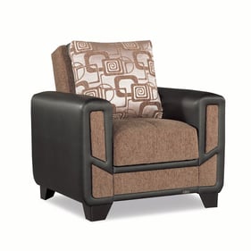 Casamode Ottomanson Mondo Modern Brown Convertible Storage Armchair