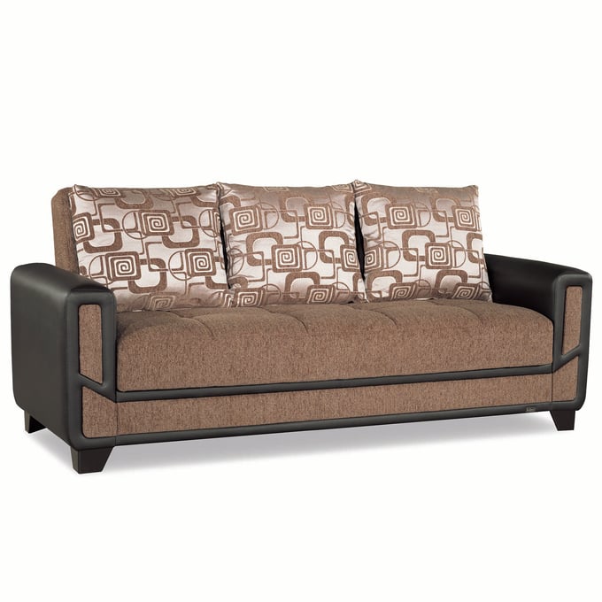 Casamode Ottomanson Mondo Modern Brown Convertible Storage Sofabed CMD-MON-SB-BN