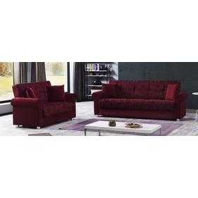 Casamode Ottomanson Rio Grande Burgundy 2pc Living Room Set