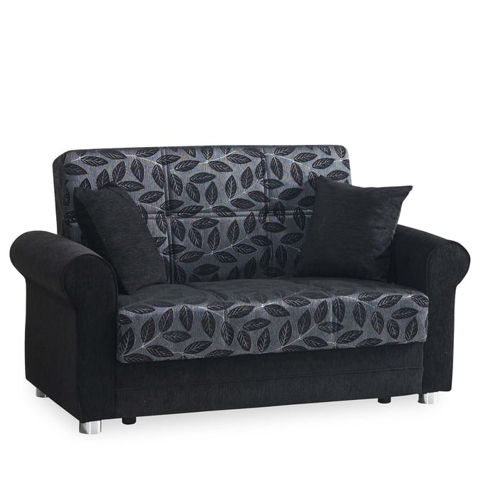 Casamode Ottomanson Rio Grande Black Convertible Storage Loveseat CMD-RIO-LS-BLK