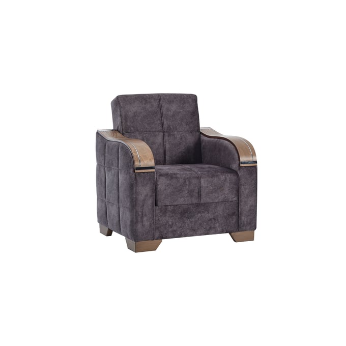 Casamode Sapphire Brown Convertible Storage Armchair CMD-SAPH-BN-AC