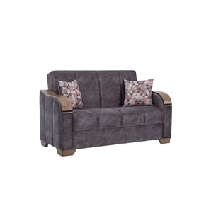 Casamode Sapphire Brown Convertible Storage Loveseat