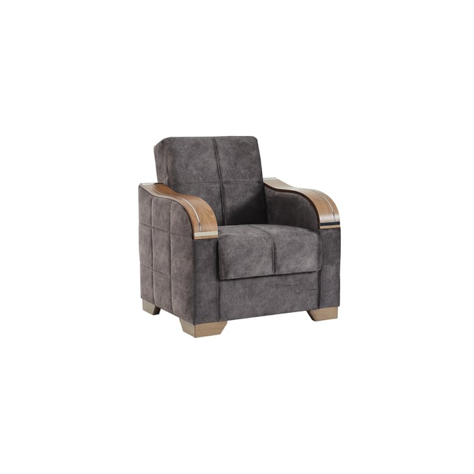 Casamode Sapphire Gray Convertible Storage Armchair CMD-SAPH-GY-AC