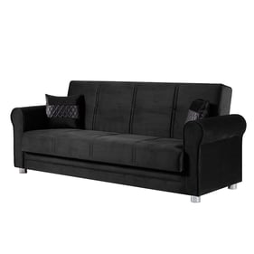 Casamode Ottomanson Sara Black Convertible Sofabed with Storage