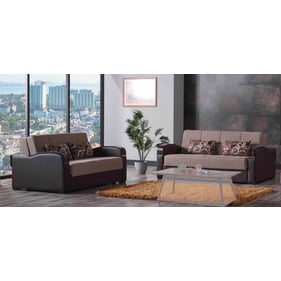 Casamode Ottomanson Sleep Plus Brown 2pc Living Room Set