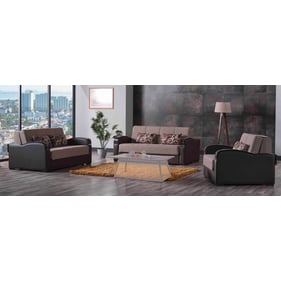 Casamode Ottomanson Sleep Plus Brown 3pc Living Room Set