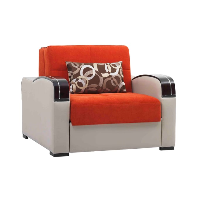 Casamode Ottomanson Sleep Plus Orange Convertible Storage Armchair CMD-SLP-C-OR