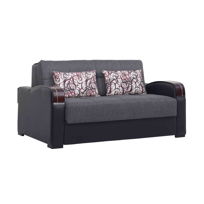 Casamode Ottomanson Sleep Plus Grey Convertible Storage Loveseat CMD-SLP-LS-GY