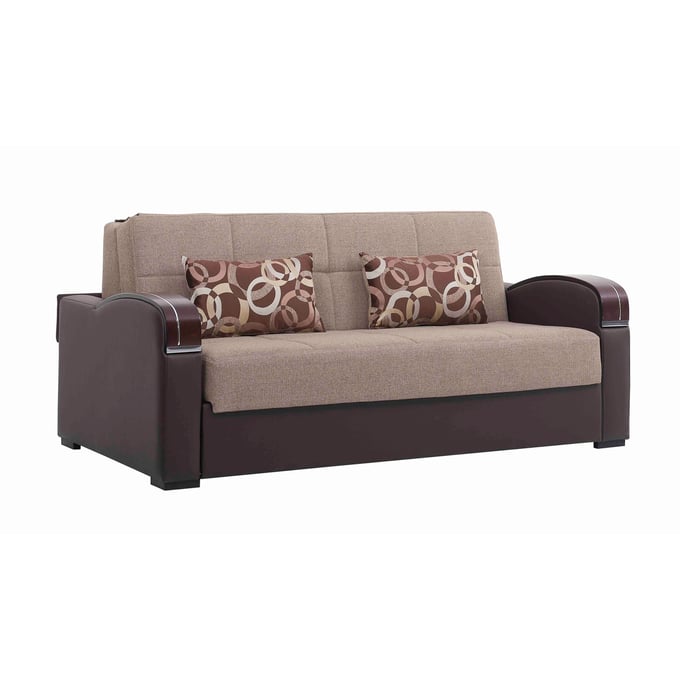 Casamode Ottomanson Sleep Plus Brown Convertible Sofabed with Storage CMD-SLP-SB-BN