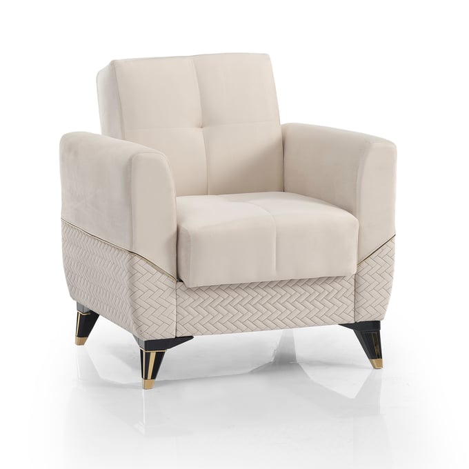 Casamode Samba Beige Convertible Storage Armchair CMD-SMB-BE-AC