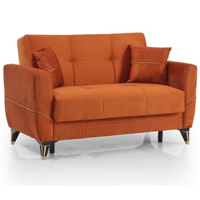 Casamode Samba Orange Convertible Storage Loveseat