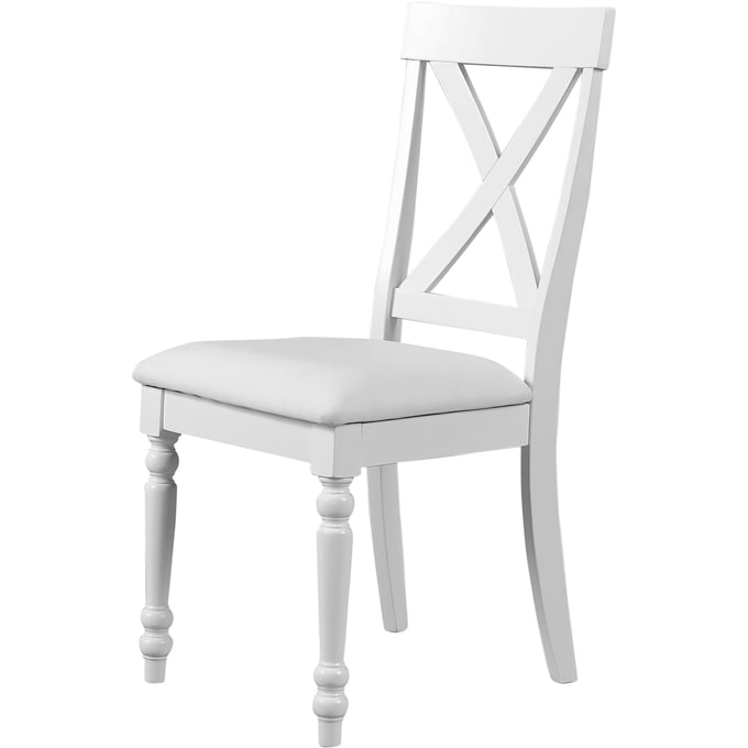 2 Camden Isle Philippe White Dining Chairs CMDN-164442