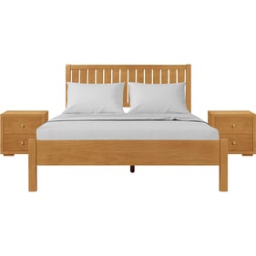 Camden Isle Graham Oak 3pc Bedroom Set With Queen Platform Bed