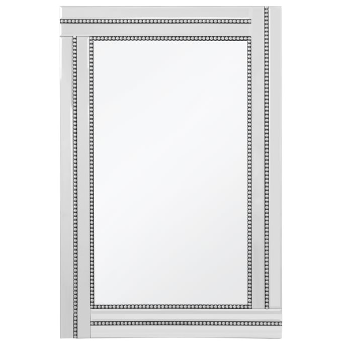 Camden Isle Silver Princeton Beaded Frame Mirror CMDN-86309