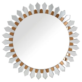 Camden Isle Gold Flower Petal Mirror