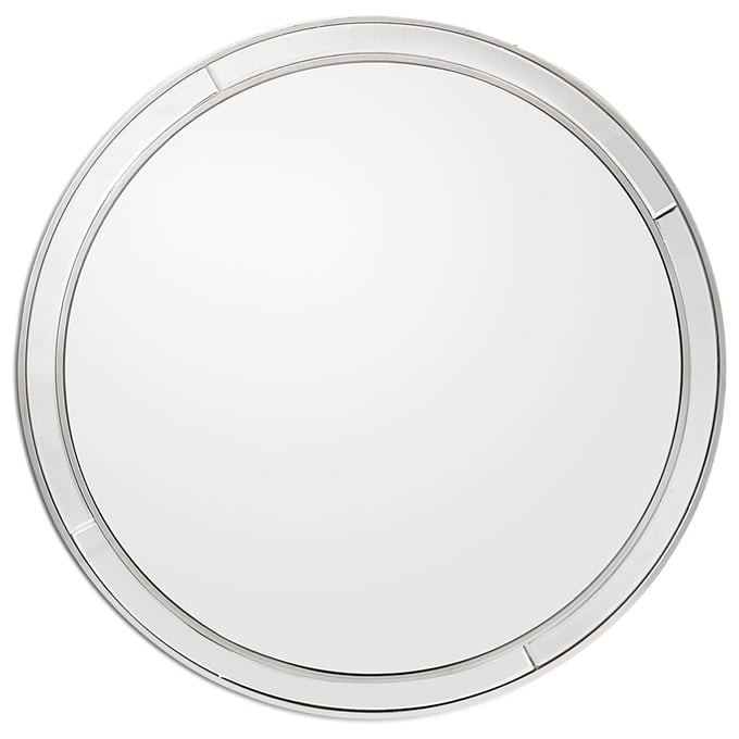 Camden Isle Silver Simple Lines Mirror CMDN-86336