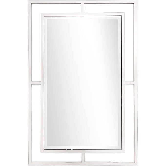 Camden Isle Addisson Silver Rectangular Wall Mirror CMDN-86407