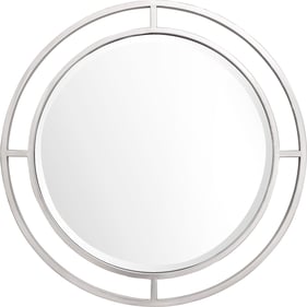 Camden Isle Addisson Silver Round Wall Mirror