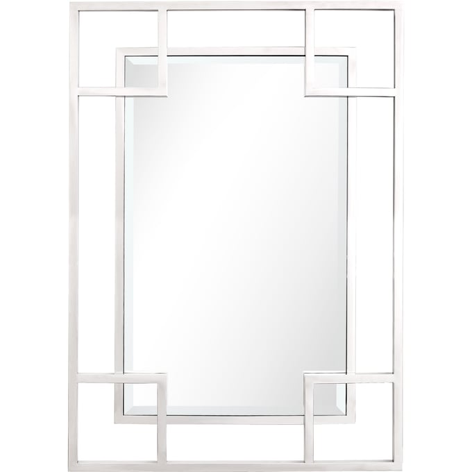 Camden Isle Kinney Silver Rectangular Wall Mirror CMDN-86409