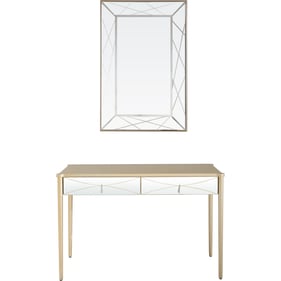 Camden Isle Insley Champagne Wall Mirror and Console Table