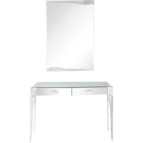 Camden Isle Skylar Silver Wall Mirror and Console Table