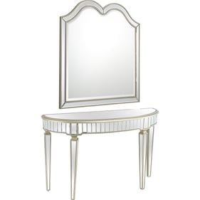 Camden Isle Marilyn Champagne Wall Mirror and Console Table