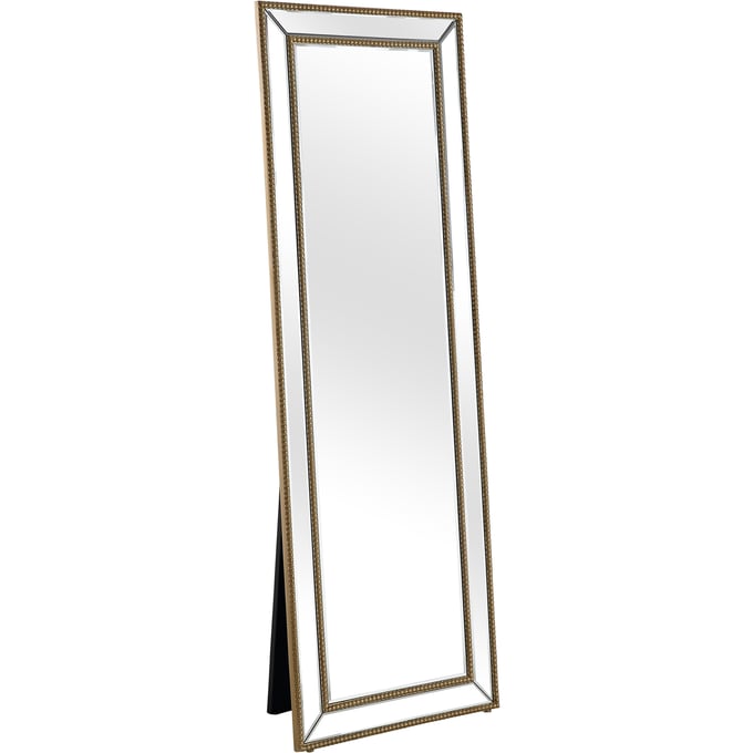 Camden Isle Gold Beaded Freestanding Mirror CMDN-86549