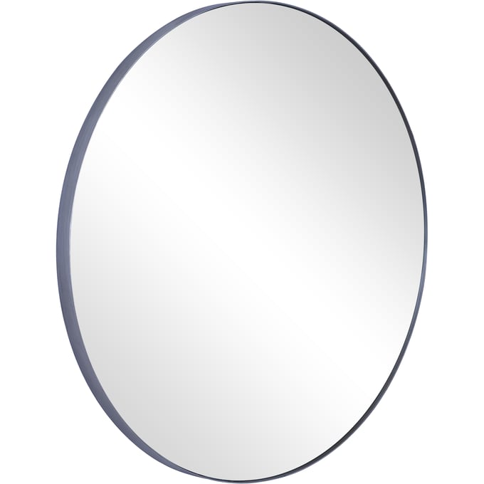 Camden Isle Silver Round Metal Frame Mirror CMDN-86606