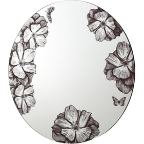 Camden Isle Clear Floral Silk Wall Mirror II