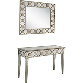 Camden Isle Algiers Champagne Wall Mirror and Console Table