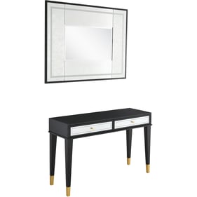 Camden Isle Makalu Black Wall Mirror and Console Table