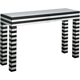 Camden Isle Clear and Black Waves Console Table