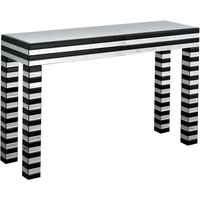 Camden Isle Clear and Black Waves Console Table CMDN-86640