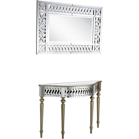 Camden Isle Atelier Champagne Wall Mirror and Console Table