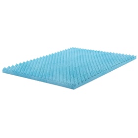 Greaton Blue 1 Inch Premium Gel Queen Memory Foam Convoluted Topper