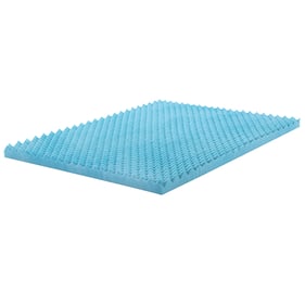 Greaton Blue 2 Inch Premium Gel Full Memory Foam Convoluted Topper