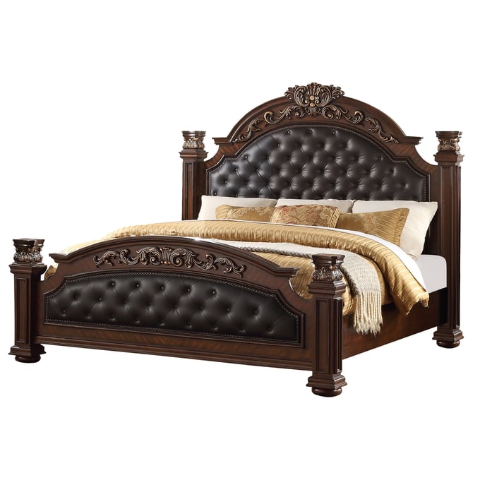 Cosmos Furniture Aspen Cherry King Bed CMS-ASPEN-KING