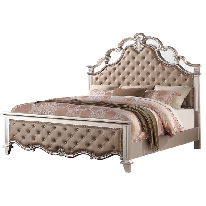 Cosmos Furniture Sonia Beige Queen Bed CMS-SONIA-QUEEN