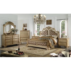 Cosmos Furniture Miranda Gold 5pc Bedroom Set With Queen Bed