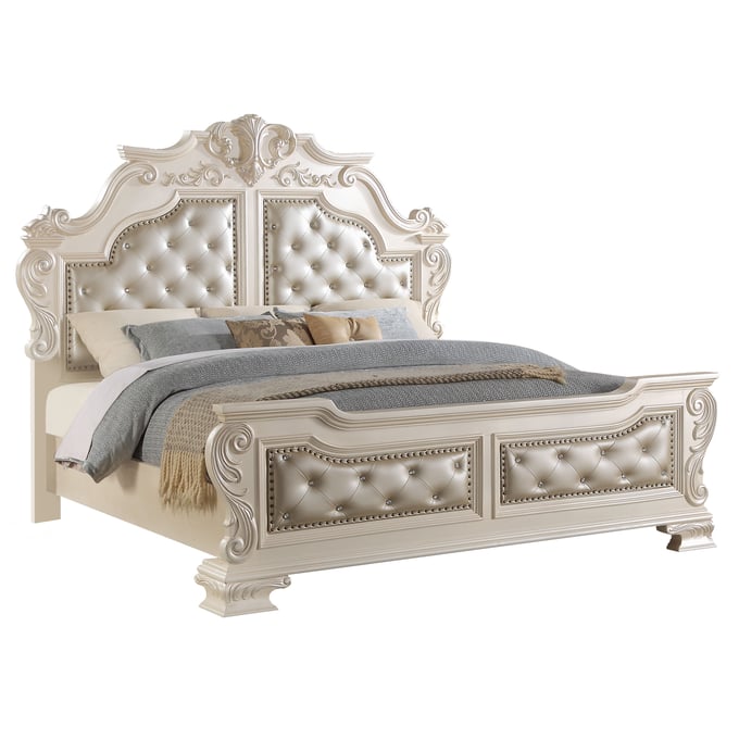 Cosmos Furniture Victoria White King Bed CMS-VICTORIA-KING