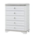 Cosmos Furniture Amani Contemporary Style Chest in White finish Wood