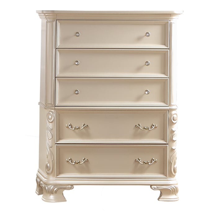 Cosmos Furniture Victoria White Chest CMS-VICTORIA-CHEST