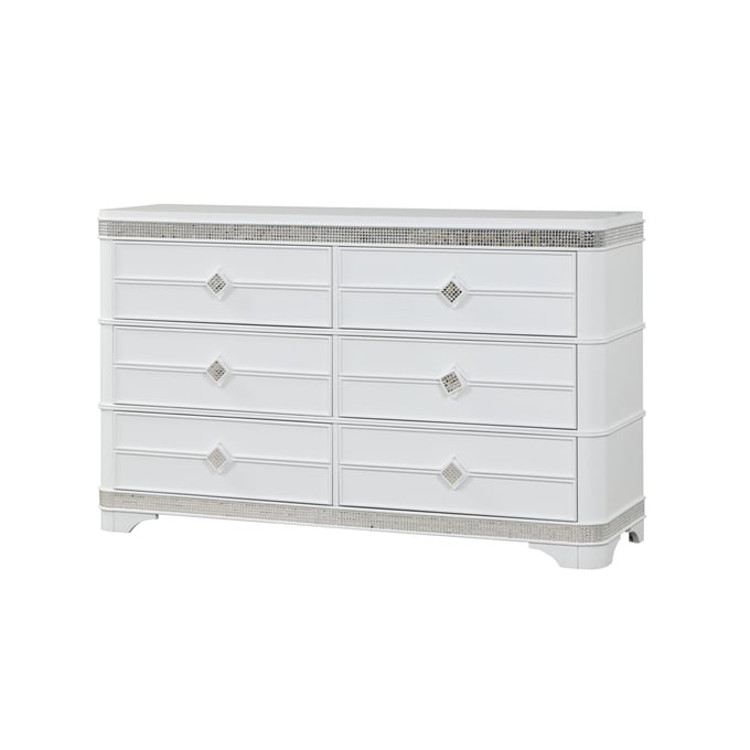 Cosmos Furniture Amani White Dresser CMS-Amani-White-Dresser