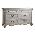 Cosmos Furniture Melrose Traditional Style Dresser in Silver finish Wood