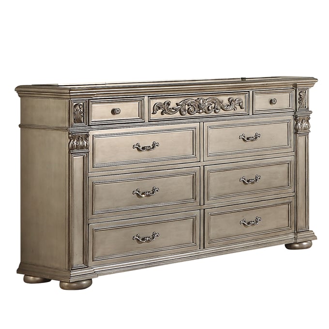 Cosmos Furniture Platinum Silver Dresser CMS-PLATINUM-DRESSER