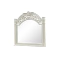 Cosmos Furniture Marya WhiteTraditional Style Mirror in White finish Wood