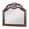 Cosmos Furniture Rosanna Traditional Style Mirror in Cherry finish Wood